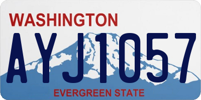 WA license plate AYJ1057