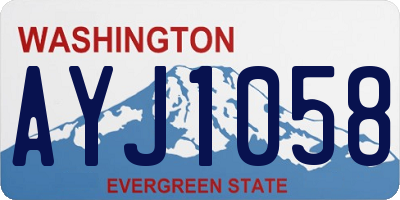 WA license plate AYJ1058