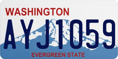 WA license plate AYJ1059