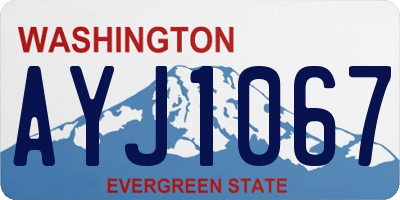 WA license plate AYJ1067
