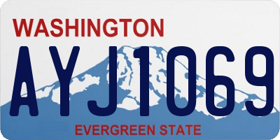 WA license plate AYJ1069