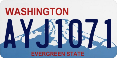 WA license plate AYJ1071
