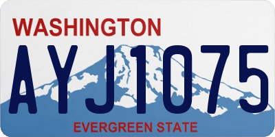 WA license plate AYJ1075
