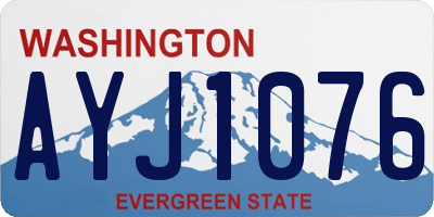 WA license plate AYJ1076