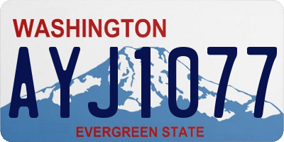 WA license plate AYJ1077