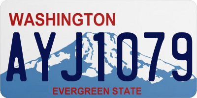 WA license plate AYJ1079