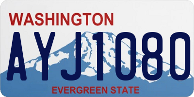 WA license plate AYJ1080