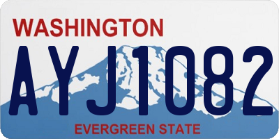 WA license plate AYJ1082
