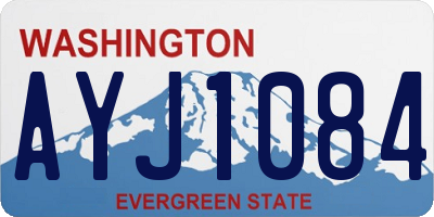 WA license plate AYJ1084