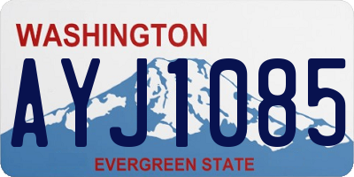 WA license plate AYJ1085