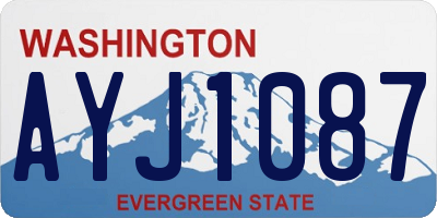 WA license plate AYJ1087
