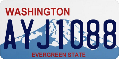 WA license plate AYJ1088