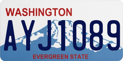 WA license plate AYJ1089