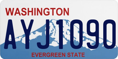 WA license plate AYJ1090