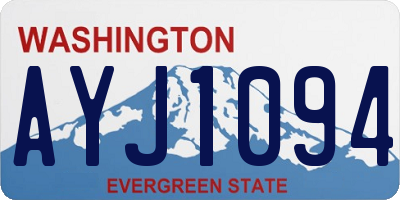 WA license plate AYJ1094