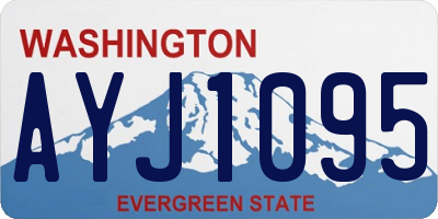 WA license plate AYJ1095