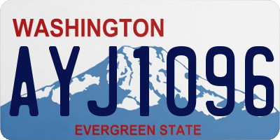 WA license plate AYJ1096