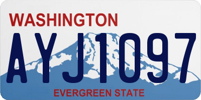 WA license plate AYJ1097