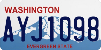 WA license plate AYJ1098