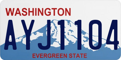 WA license plate AYJ1104