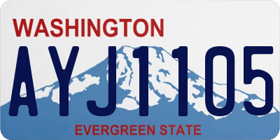 WA license plate AYJ1105