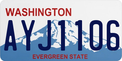 WA license plate AYJ1106