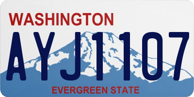 WA license plate AYJ1107
