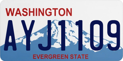WA license plate AYJ1109