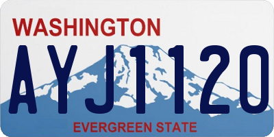 WA license plate AYJ1120