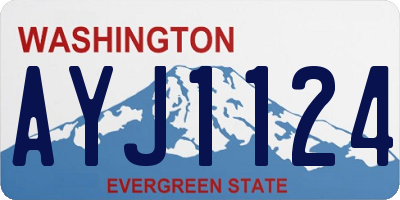 WA license plate AYJ1124