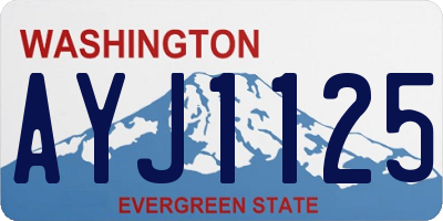 WA license plate AYJ1125