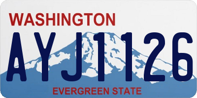 WA license plate AYJ1126