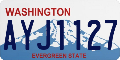 WA license plate AYJ1127