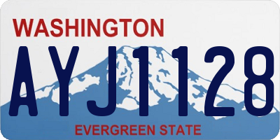 WA license plate AYJ1128