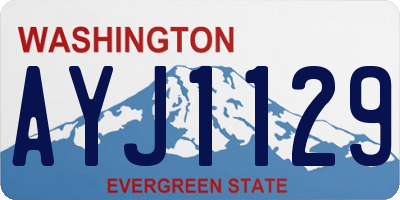 WA license plate AYJ1129