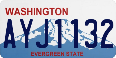 WA license plate AYJ1132
