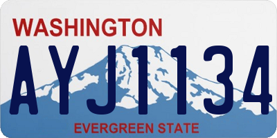 WA license plate AYJ1134