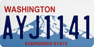WA license plate AYJ1141
