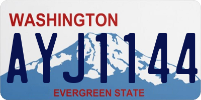 WA license plate AYJ1144