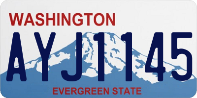 WA license plate AYJ1145