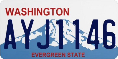 WA license plate AYJ1146