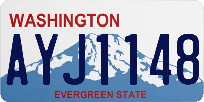 WA license plate AYJ1148