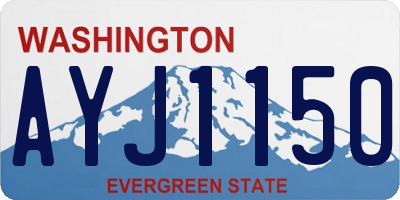 WA license plate AYJ1150