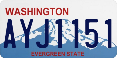 WA license plate AYJ1151