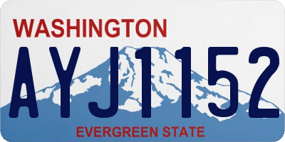 WA license plate AYJ1152