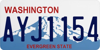 WA license plate AYJ1154