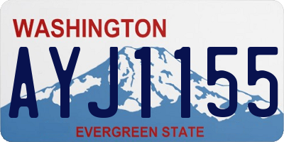 WA license plate AYJ1155