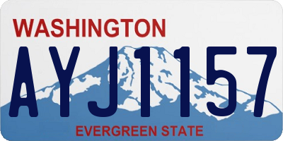WA license plate AYJ1157