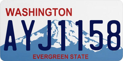 WA license plate AYJ1158