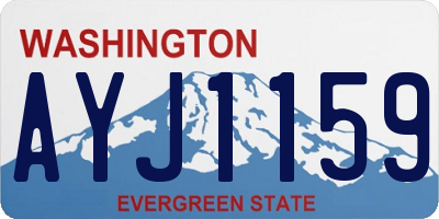 WA license plate AYJ1159